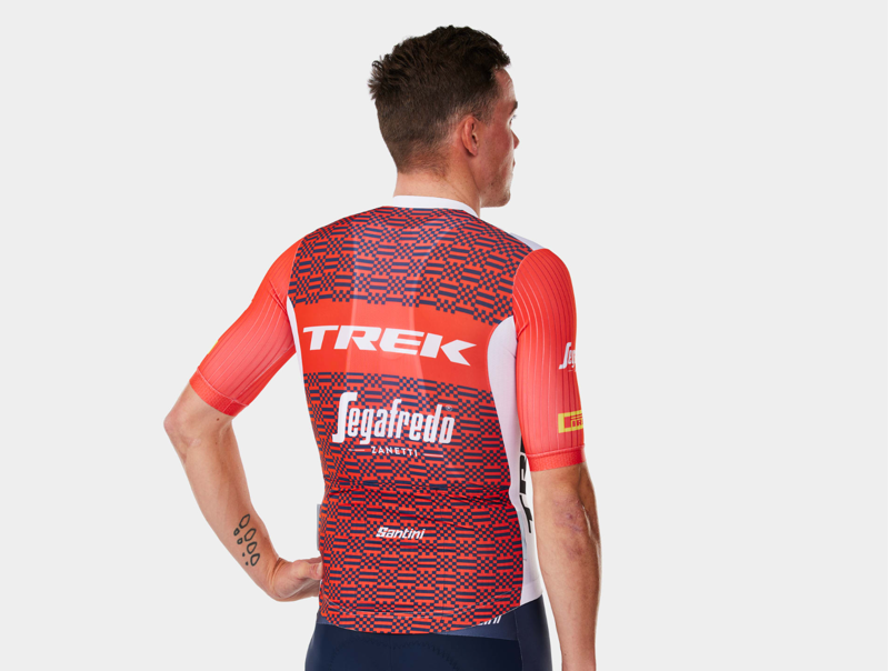 Trek Santini Segafredo RSL Team Jersey in White/Red-1